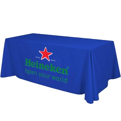 6' Full-Length 4-Sided Tablecloth – Full-Color Dye Sublimation on 250GSM Tricot Fabric