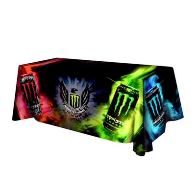 4' 4-Sided Tablecloth – Full-Color Dye Sublimation on 250GSM Tricot Fabric